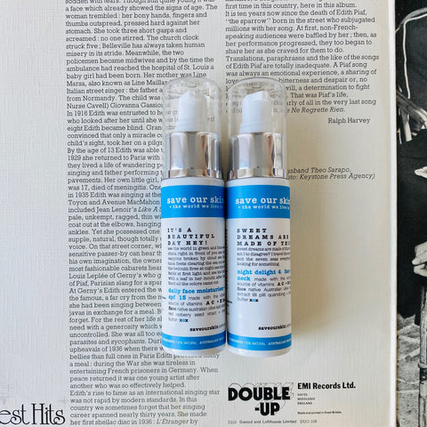 DOUBLE UP and save $ day + night skin saving duo