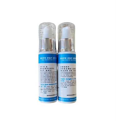 DOUBLE UP and save $ day + night skin saving duo