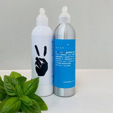 HAPPY SKIN PACK - bubble bath + skin nourishment bundle
